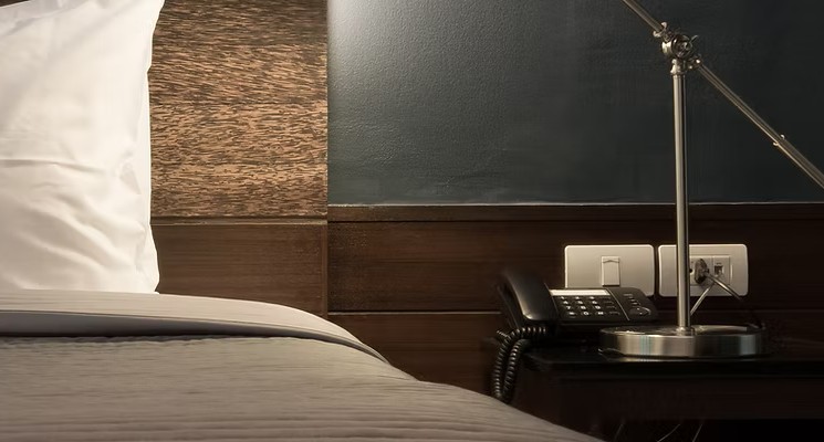 Freshly made bed in a vacation rental